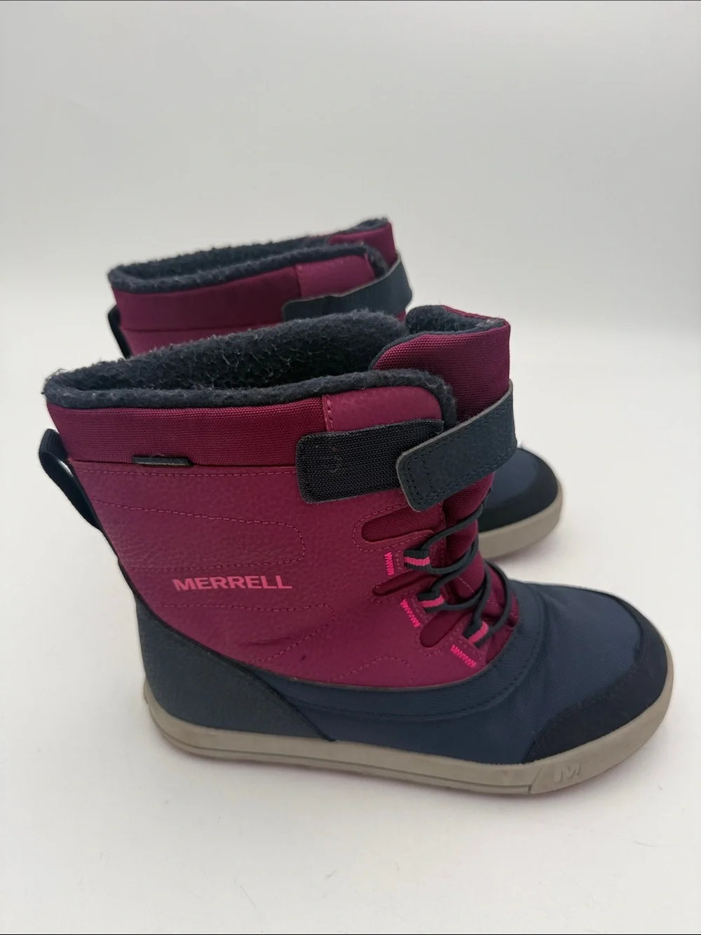 Merrell Kids Burgundy (Pink) Winter Snow Boots 3 waterproof outdoor casual